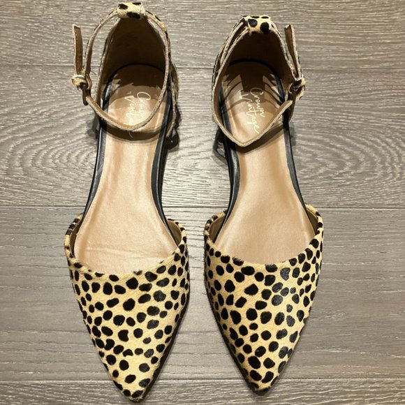 Crown Vintage Calf Hair Ankle Strap Flats - NWOT - Picture 3 of 6